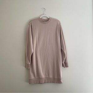 Beige Sweatshirt Dress